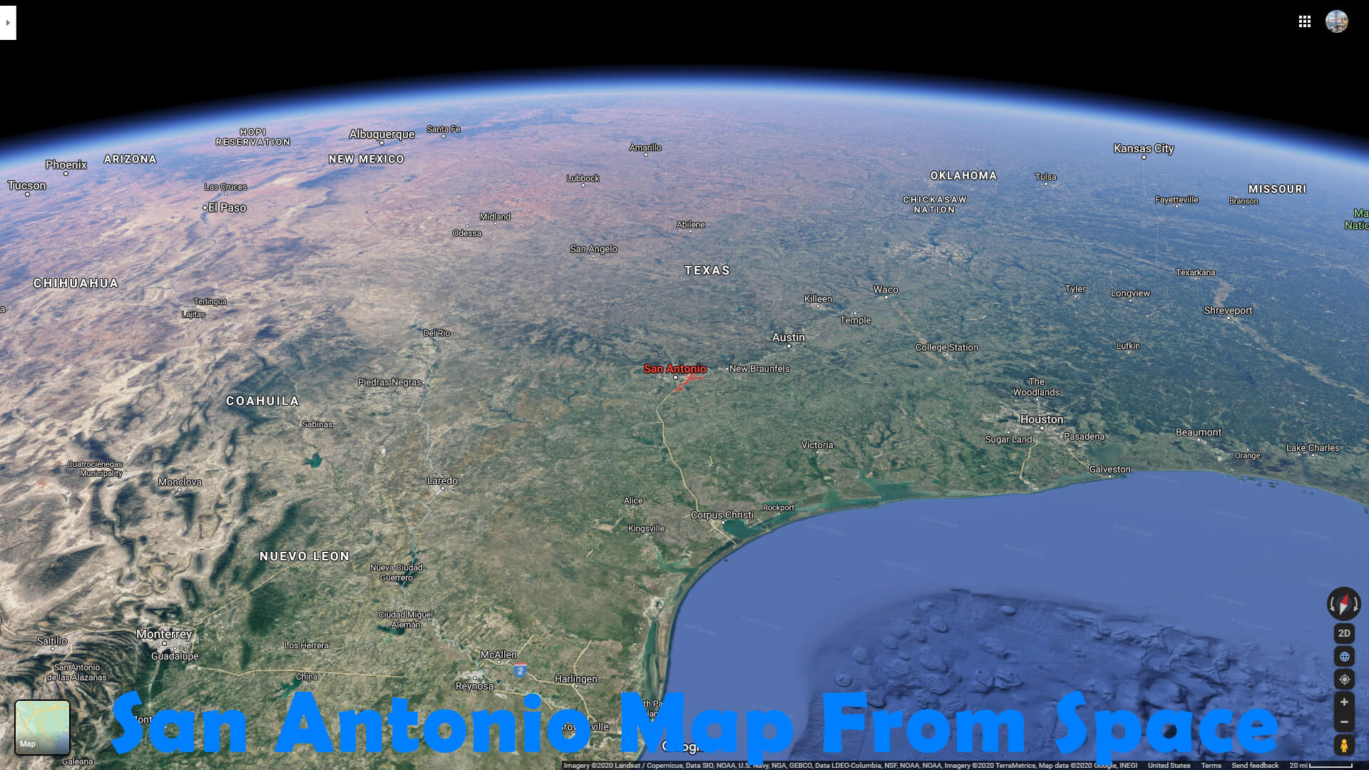 San Antonio Map From Space
